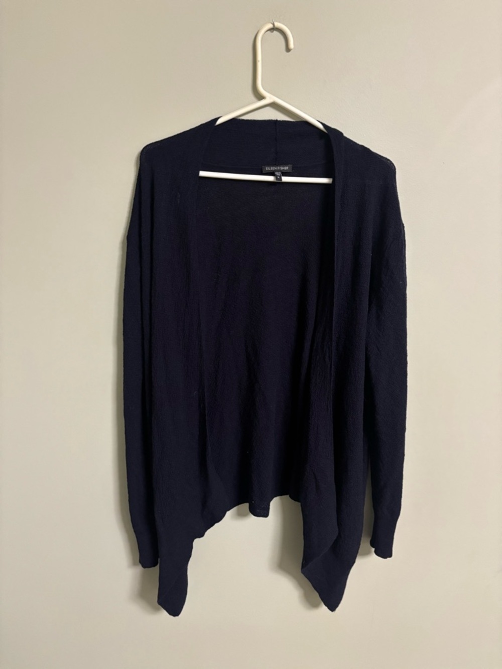 Eileen Fisher Washable Wool Fine Crepe Cardigan Size XL Minimalist Capsule